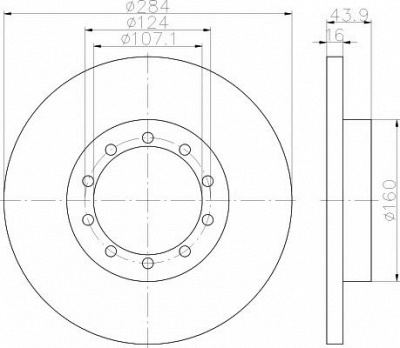 HELLA PAGID 8dd355118521 -  Тормозной диск